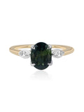 Oval Green Sapphire Ring