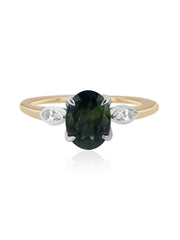 Oval Green Sapphire Ring