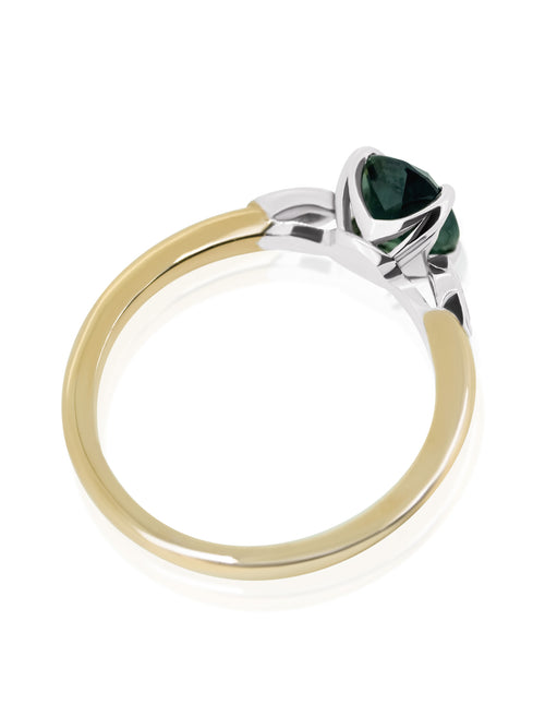 Oval Green Sapphire Ring