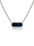 1.2ct Baguette Sapphire Necklace
