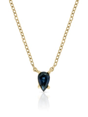 Petite Pear Sapphire Necklace