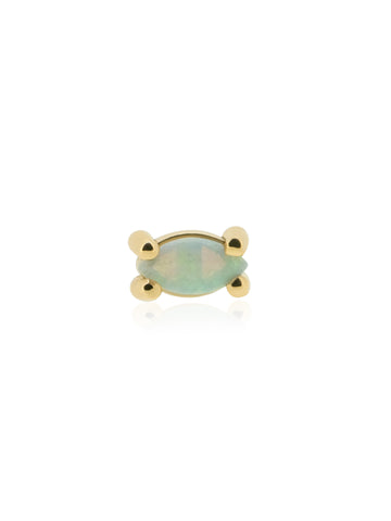 Opal and Diamond Halo Signet Ring