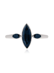 Three Stone Sapphire Marquise