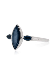 Three Stone Sapphire Marquise