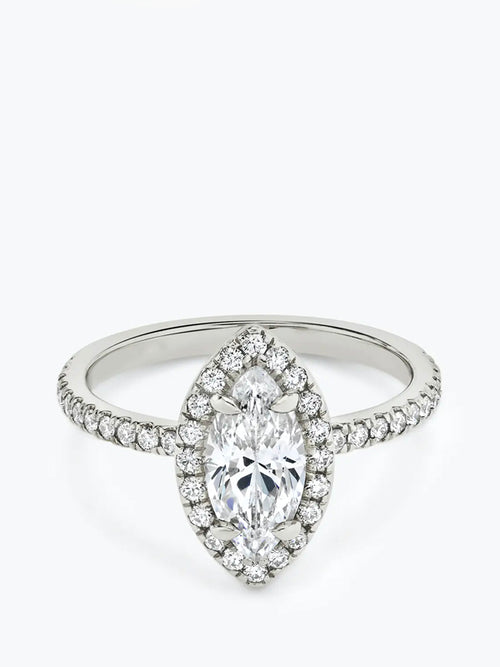 1ct E colour VS1 clarity Marquise Cut Halo