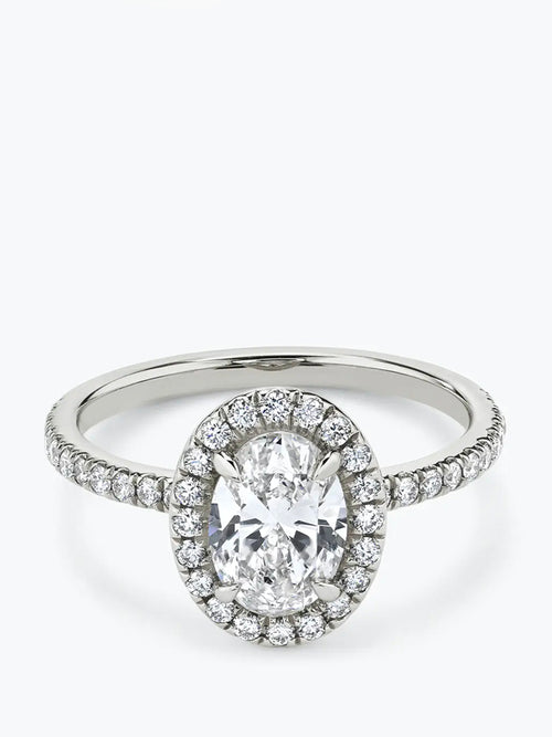 1ct D colour VS2 clarity Oval Halo