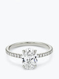 2ct F colour VS2 clarity Oval w/ Pave Shoulders