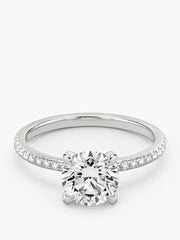 1.5ct D colour VS2 clarity Round w/ Pave Shoulders